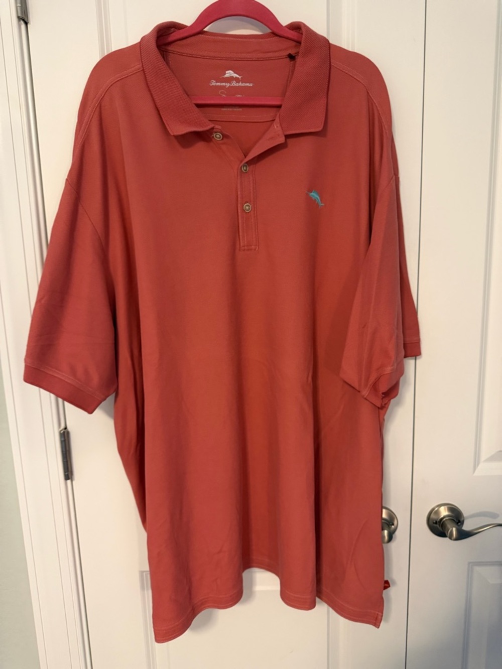 Tommy Bahama Men’s Coral-Red Polo Shirt Size 5XB